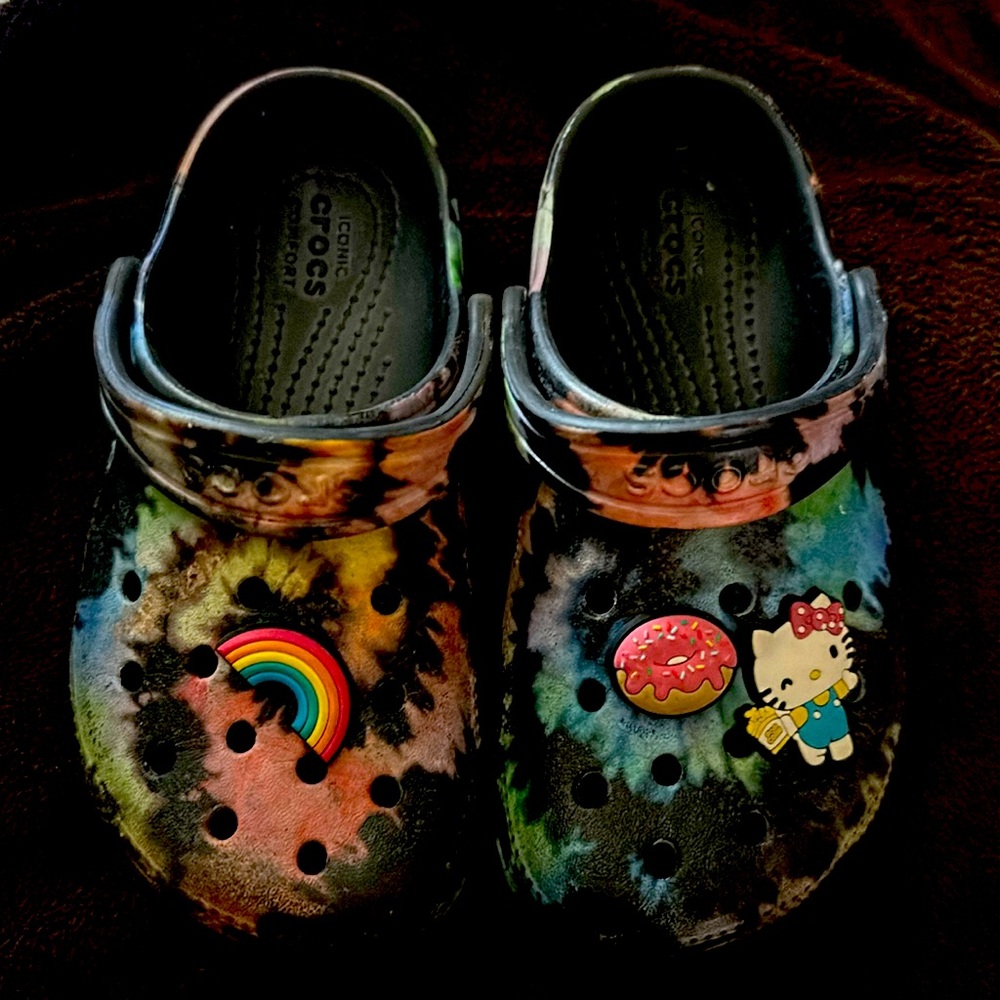 Tie Dye Girls' Crocs